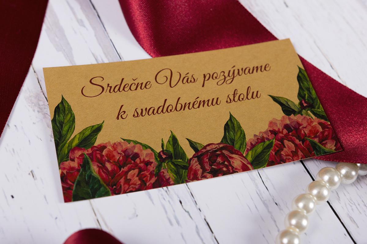 Svadobné pozvánky s pivonkami 4/5
