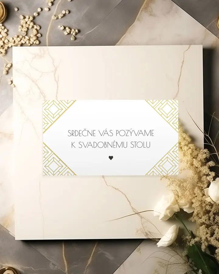 Svadobná pozvánka - Art Deco 01