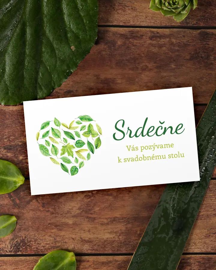 Svadobná pozvánka - Svieže listy 02