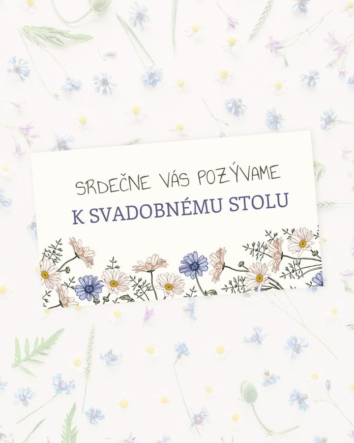 Svadobná pozvánka - Harmanček