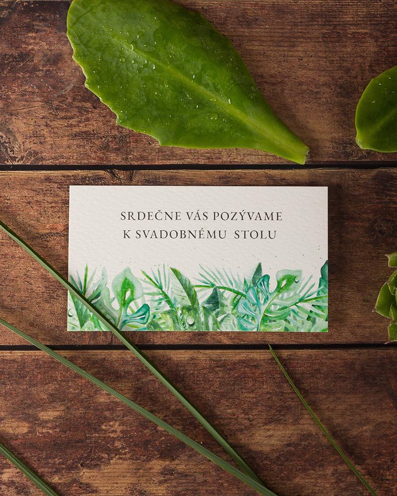 Svadobná pozvánka - Greenery  01 4/5