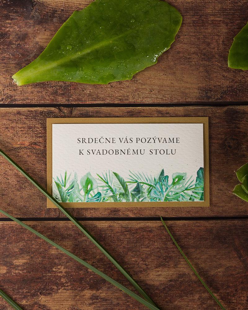 Svadobná pozvánka - Greenery  01 3/5