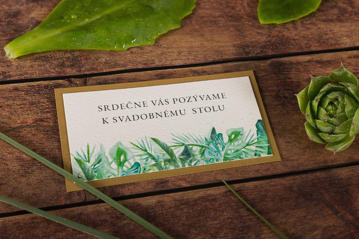 Svadobná pozvánka - Greenery  01 1/5