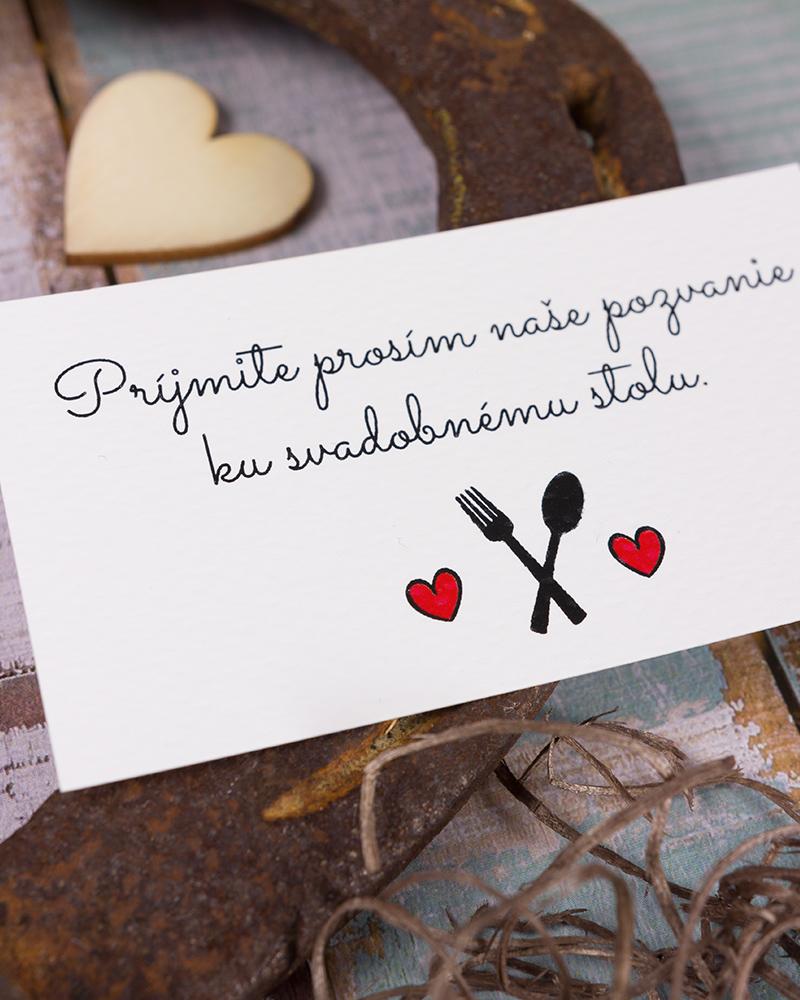 Jednoduché svadobné pozvánky v kraft štýle 4/5