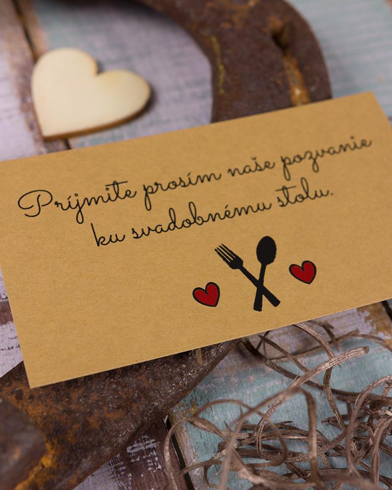Jednoduché svadobné pozvánky v kraft štýle 2/5