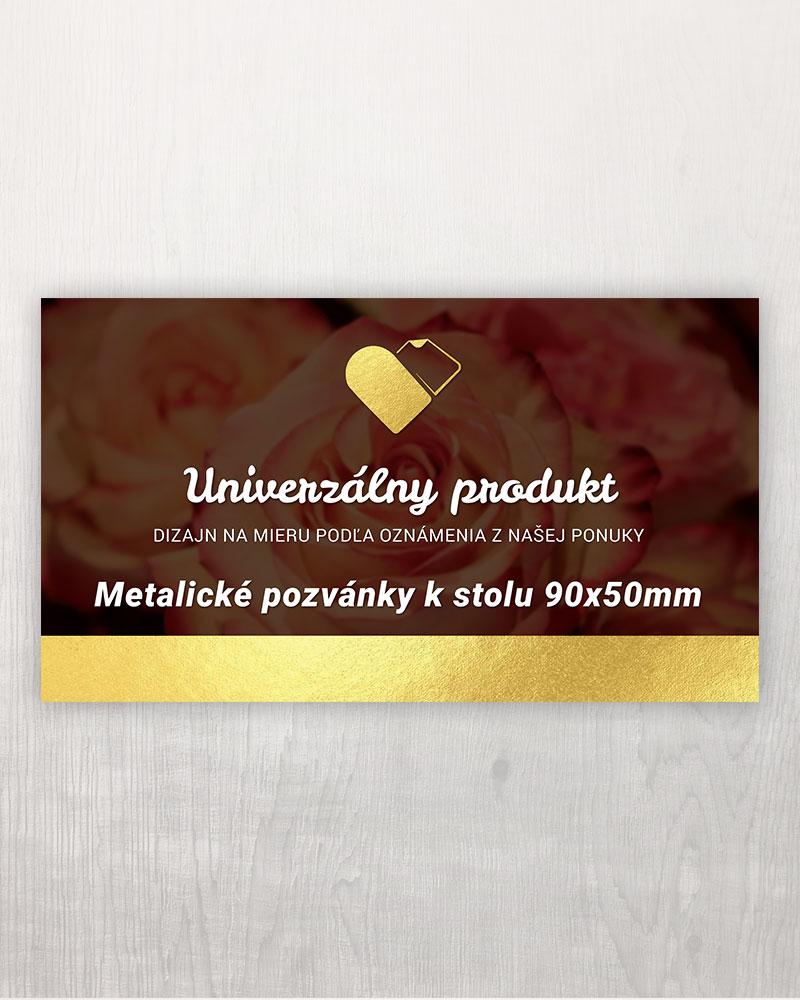 Metalické svadobné pozvánky (univerzálny produkt 90x50mm)