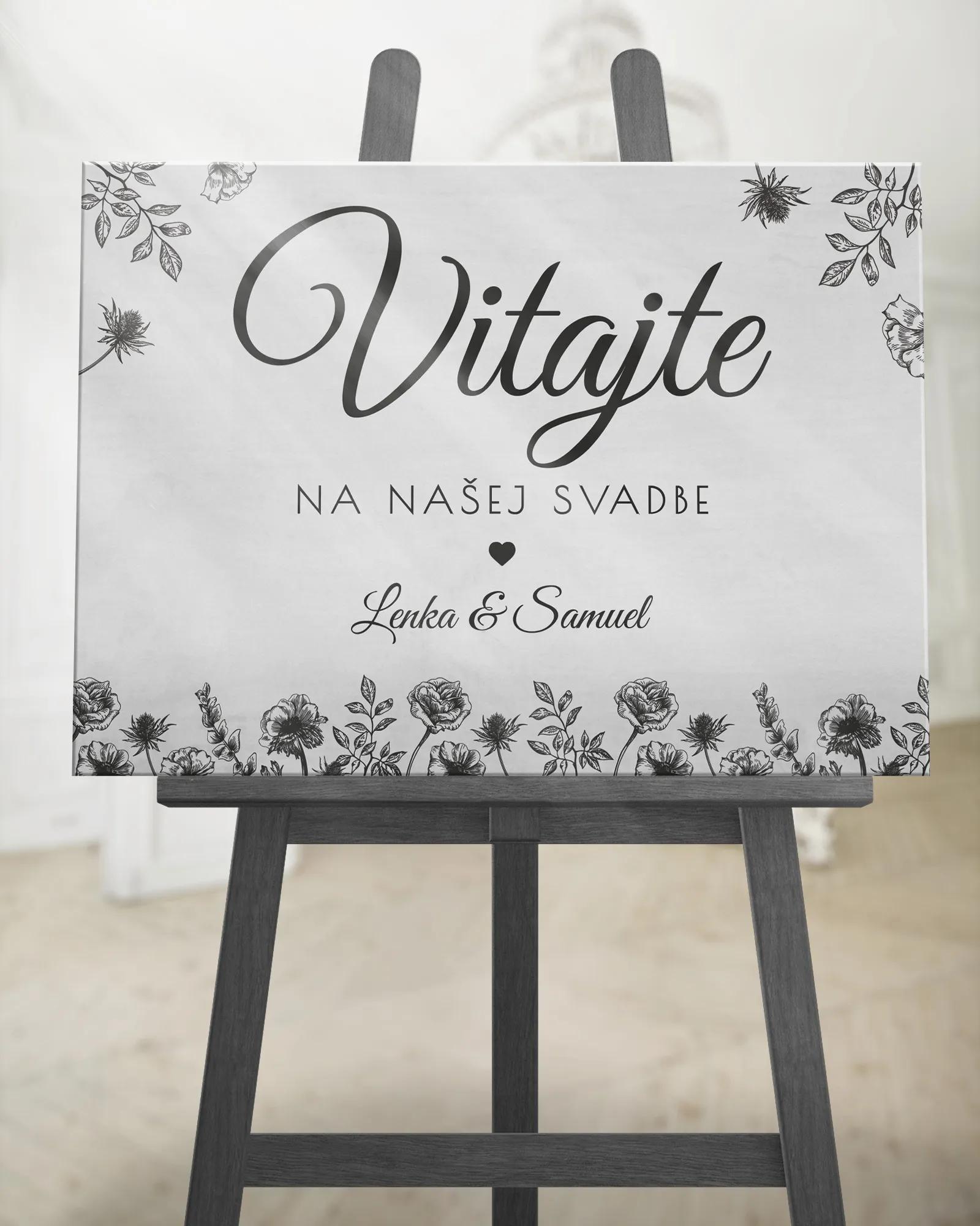 Uvítacia tabuľa vzor Poľné kvety