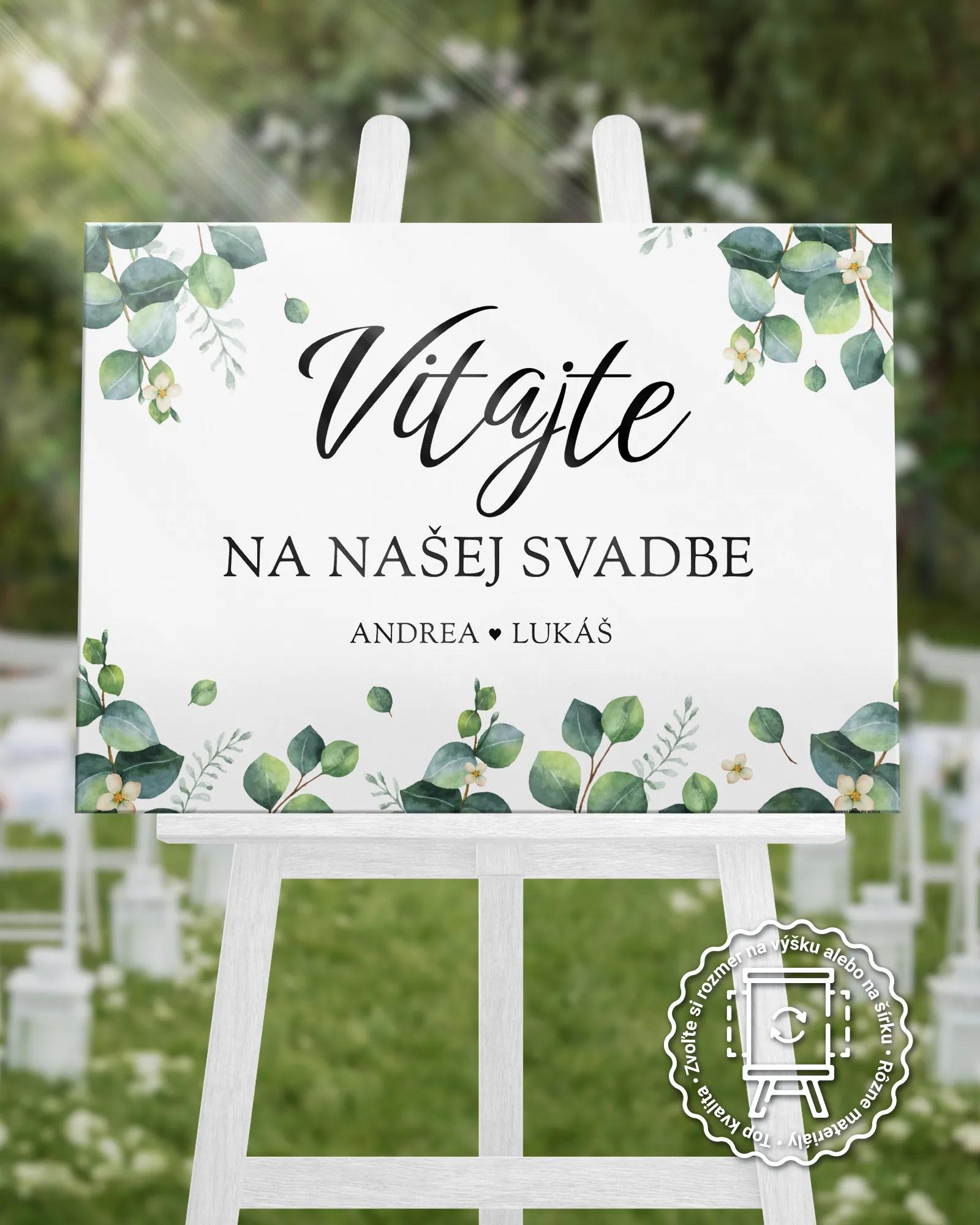Uvítacia tabuľa vzor Greenery 04