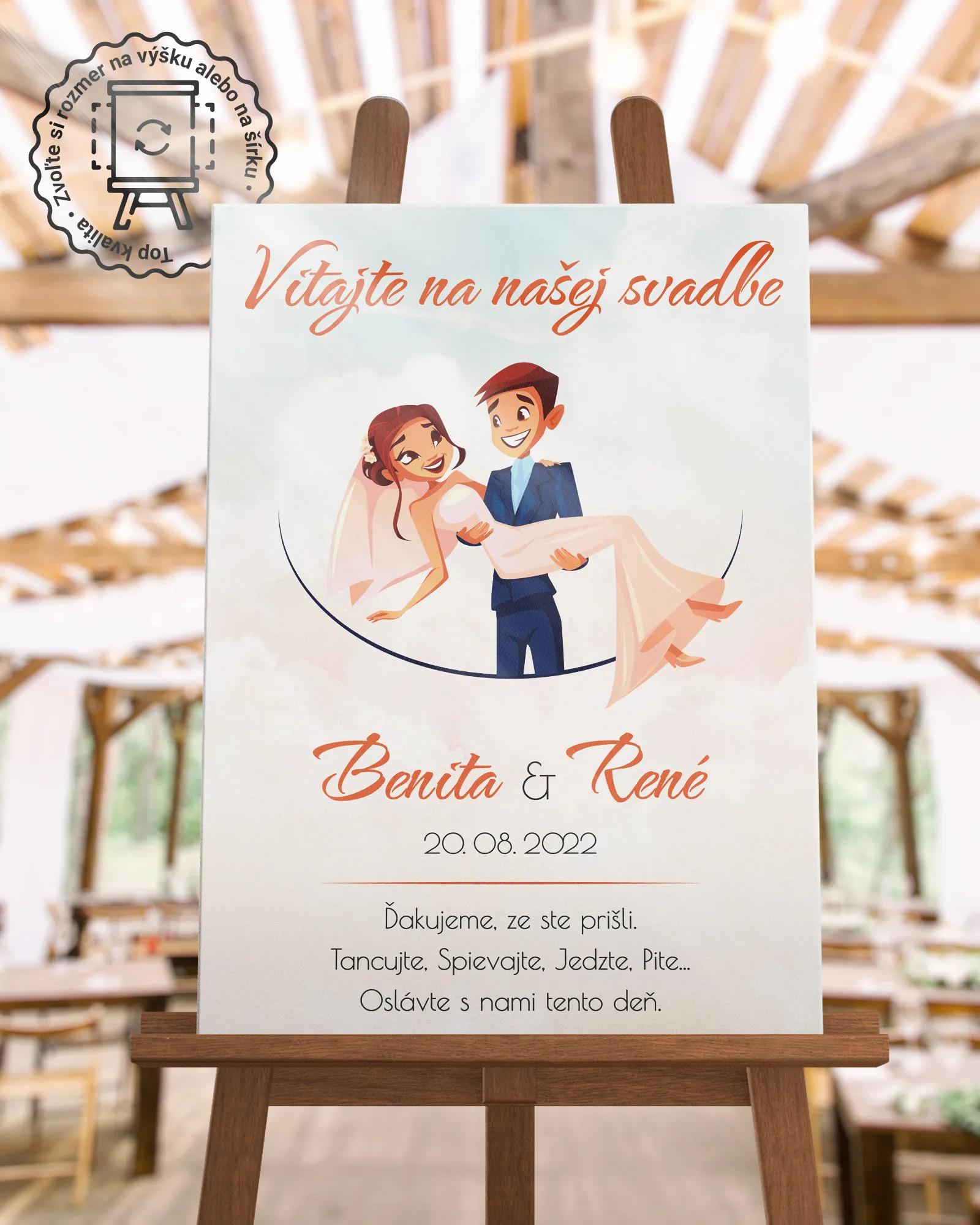 Uvítacia tabuľa vzor Zaľúbený pár 01