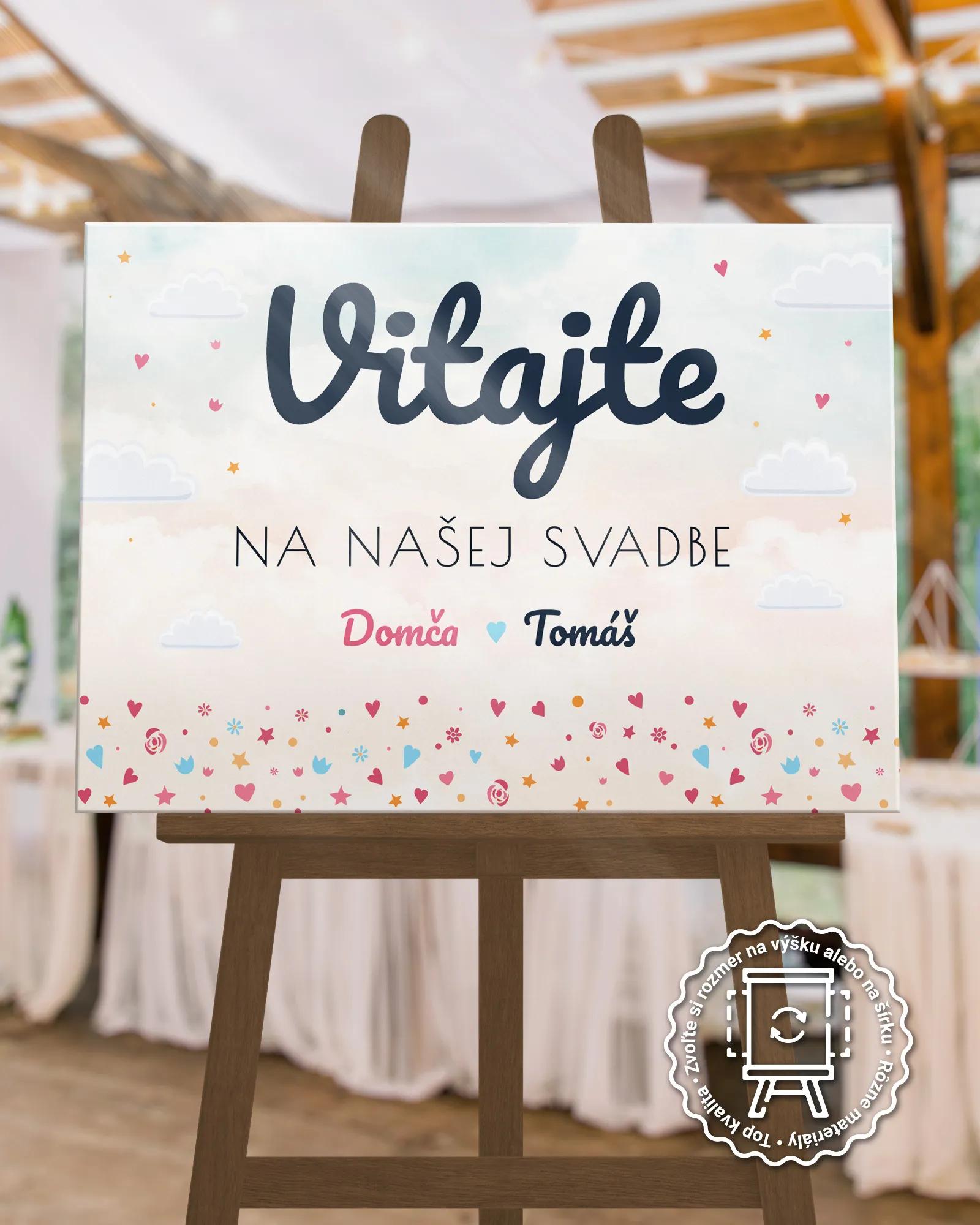 Uvítacia tabuľa vzor Zaľúbený pár 02