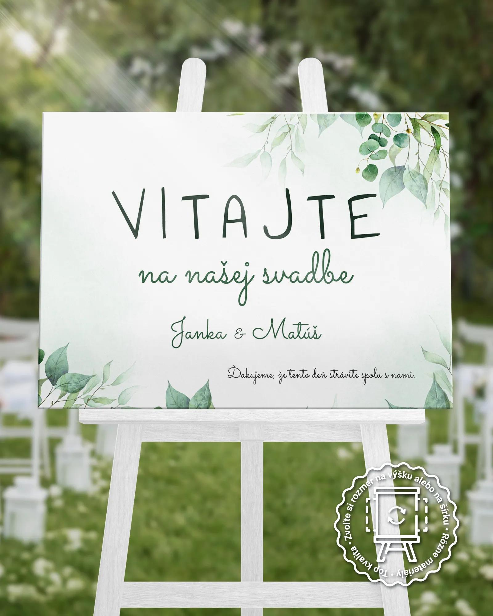 Uvítacia tabuľa vzor Greenery 05