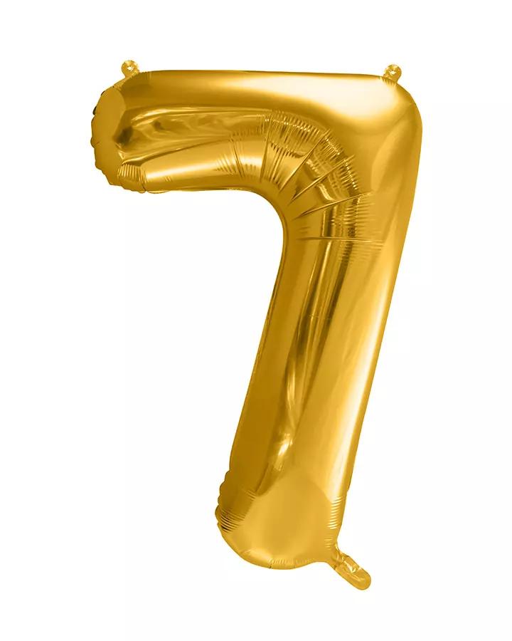 Balón číslo 7 zlatý veľký 86cm
