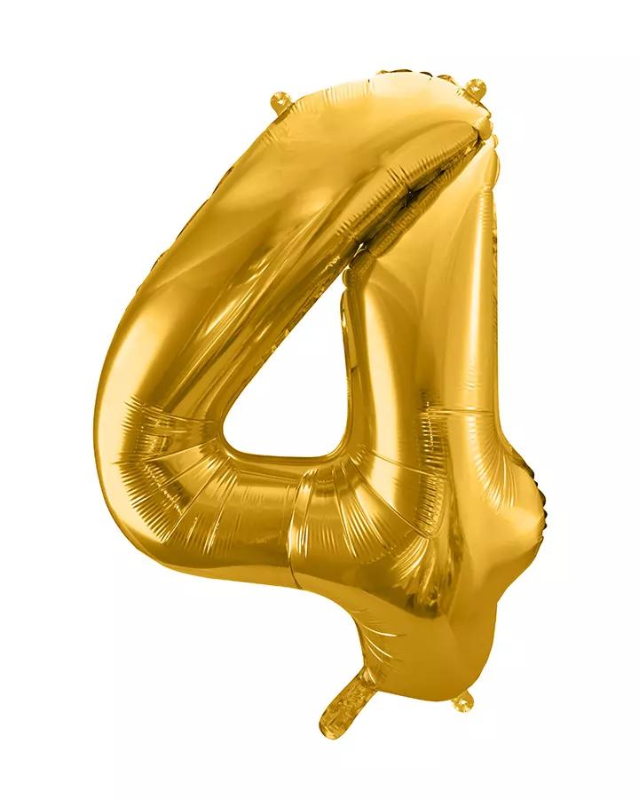 Balón číslo 4 zlatý veľký 86cm