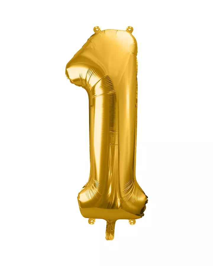 Balón číslo 1 zlatý veľký 86cm