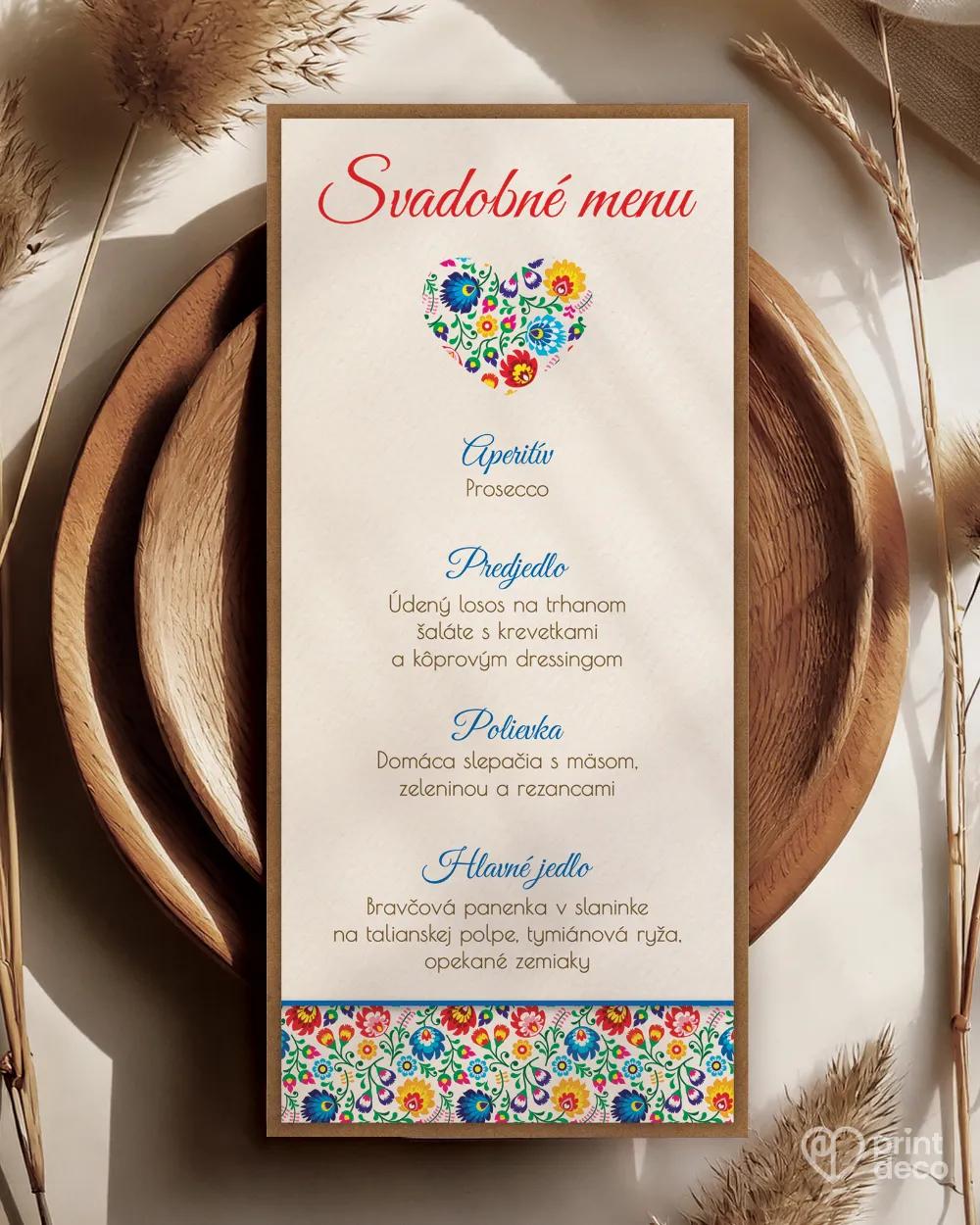 Svadobné menu s ľudovým motívom 3/4