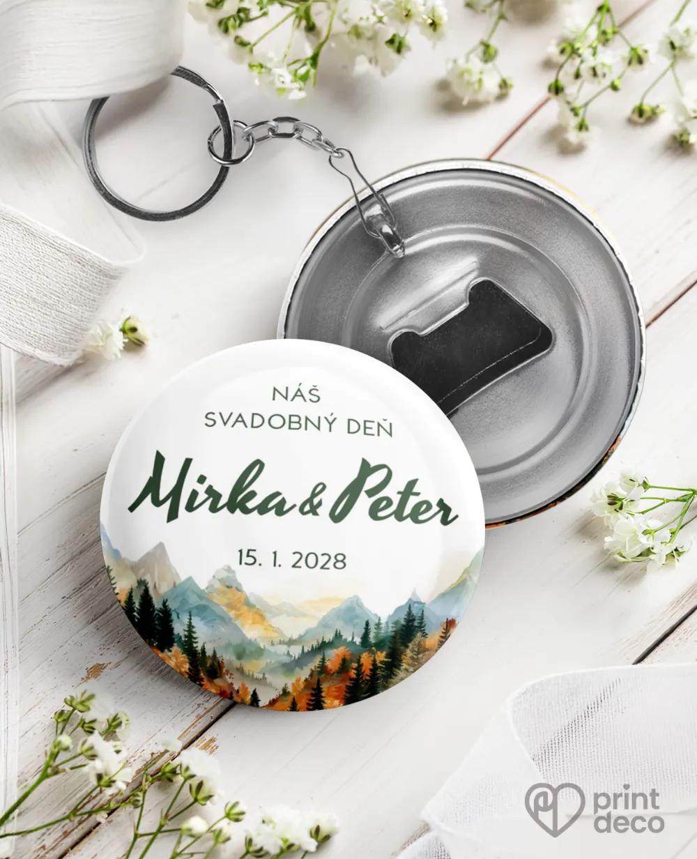 Svadobné kľúčenky s otváračom - Jesenná romanca