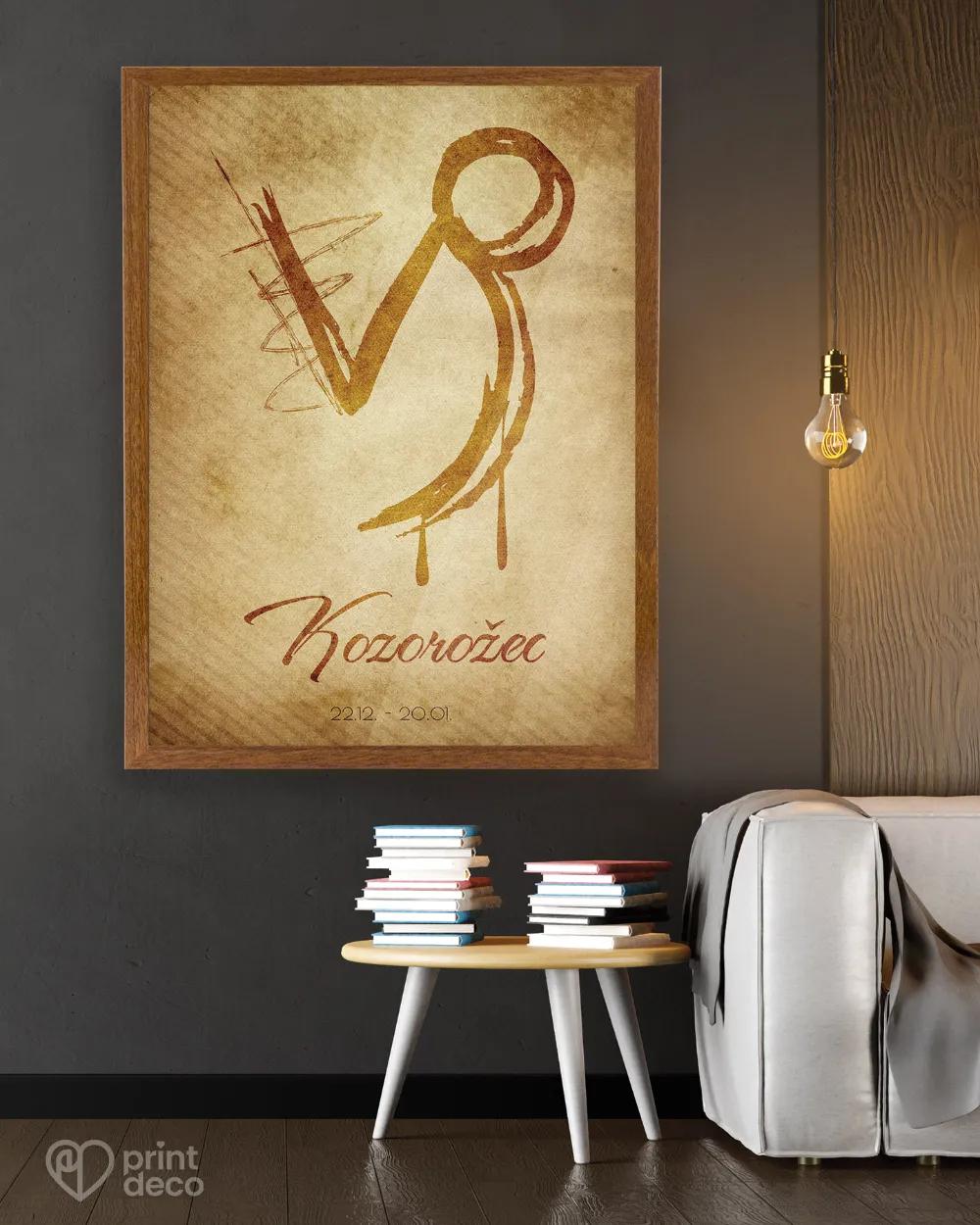 Plagát so znamením Kozorožec - motív 1 2/3
