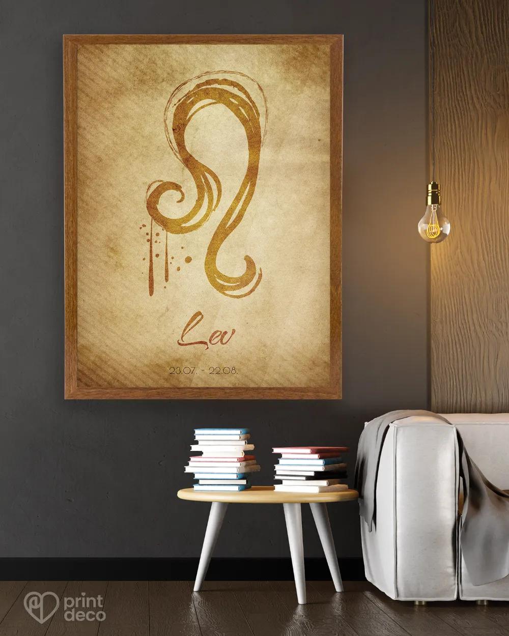 Plagát so znamením Lev - motív 1 2/3