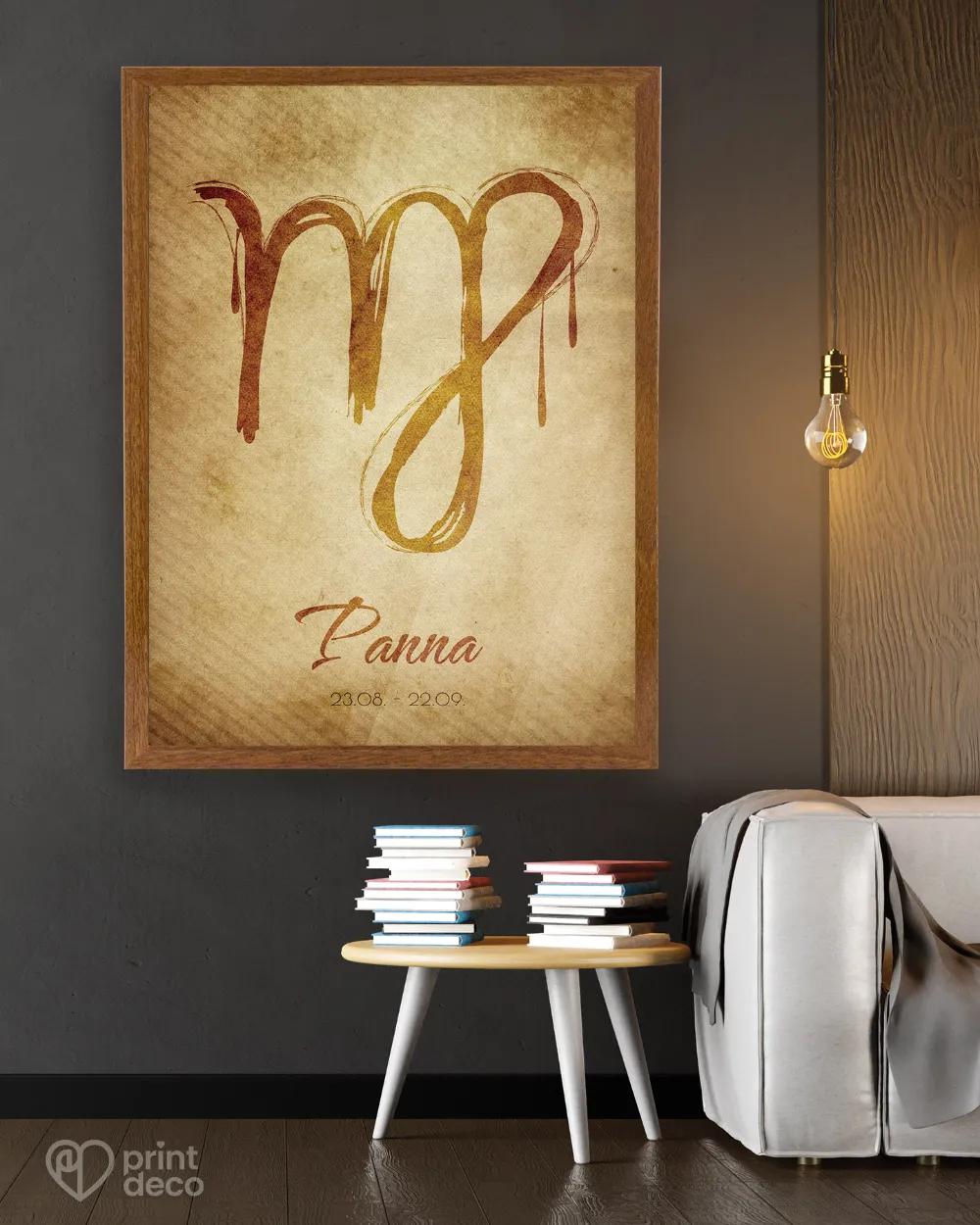 Plagát so znamením Panna - motív 1 2/3