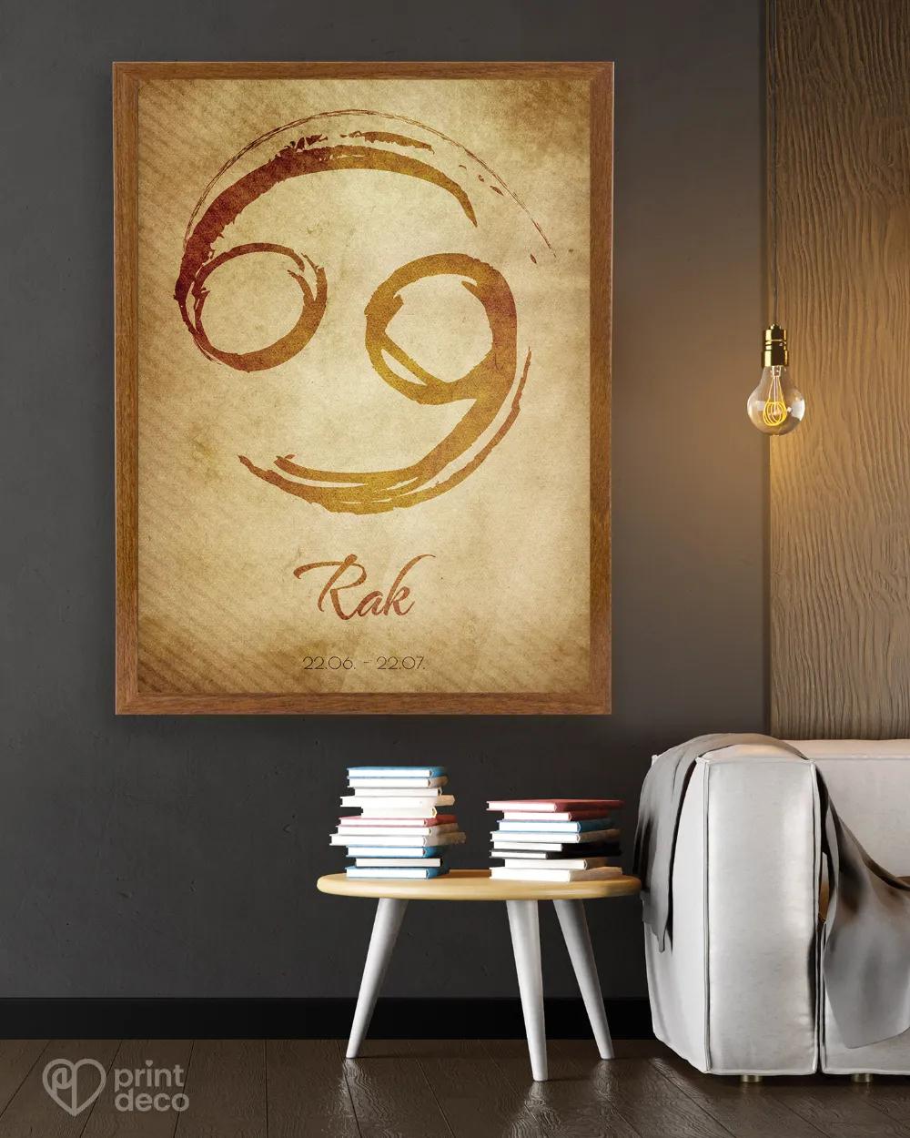 Plagát so znamením Rak - motív 1 2/3