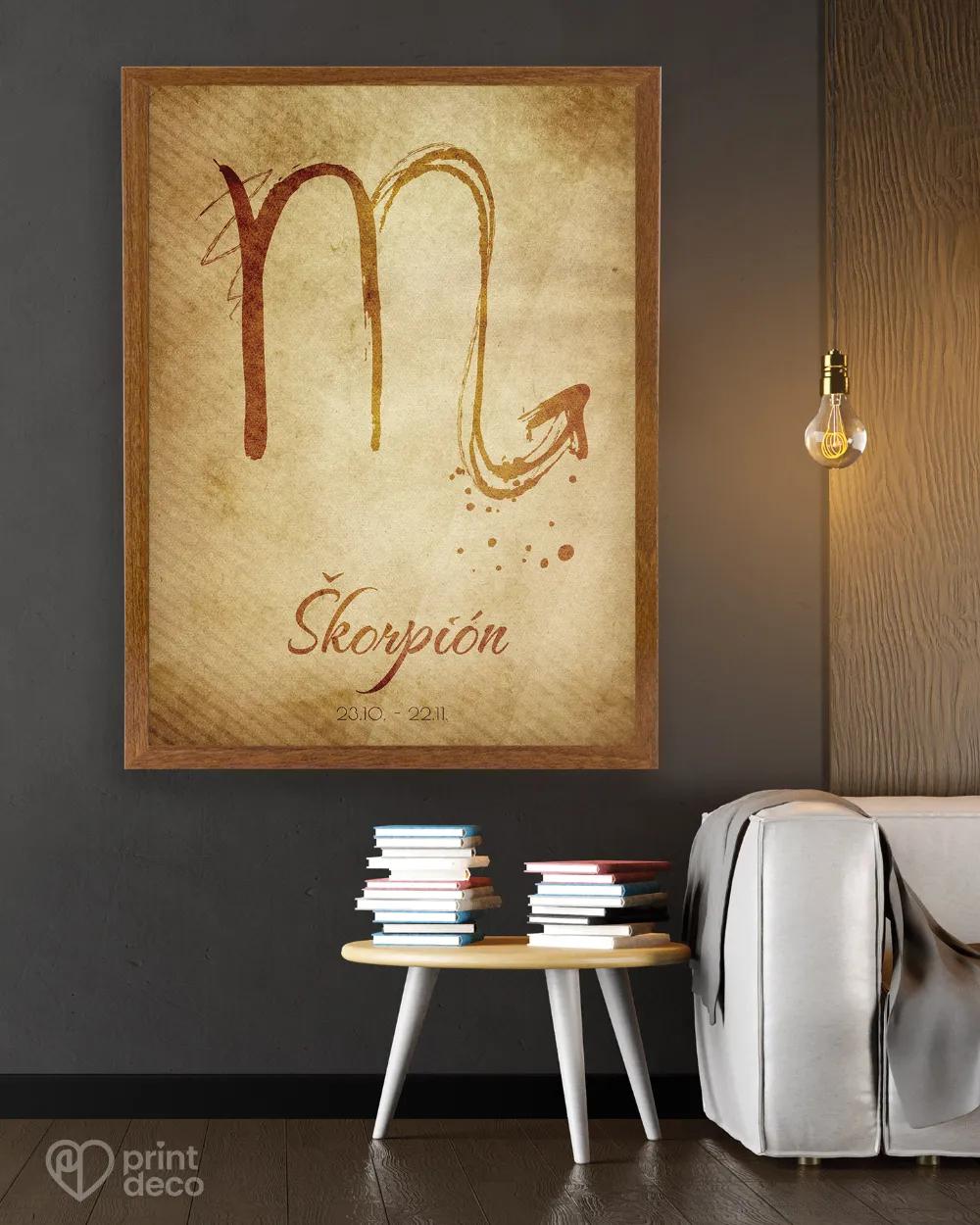 Plagát so znamením Škorpión - motív 1 1/3