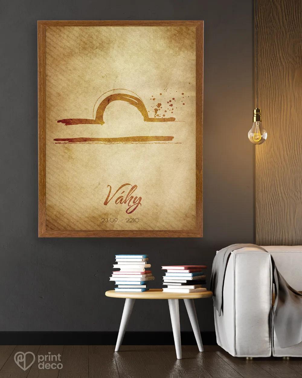 Plagát so znamením Váhy - motív 1 2/3