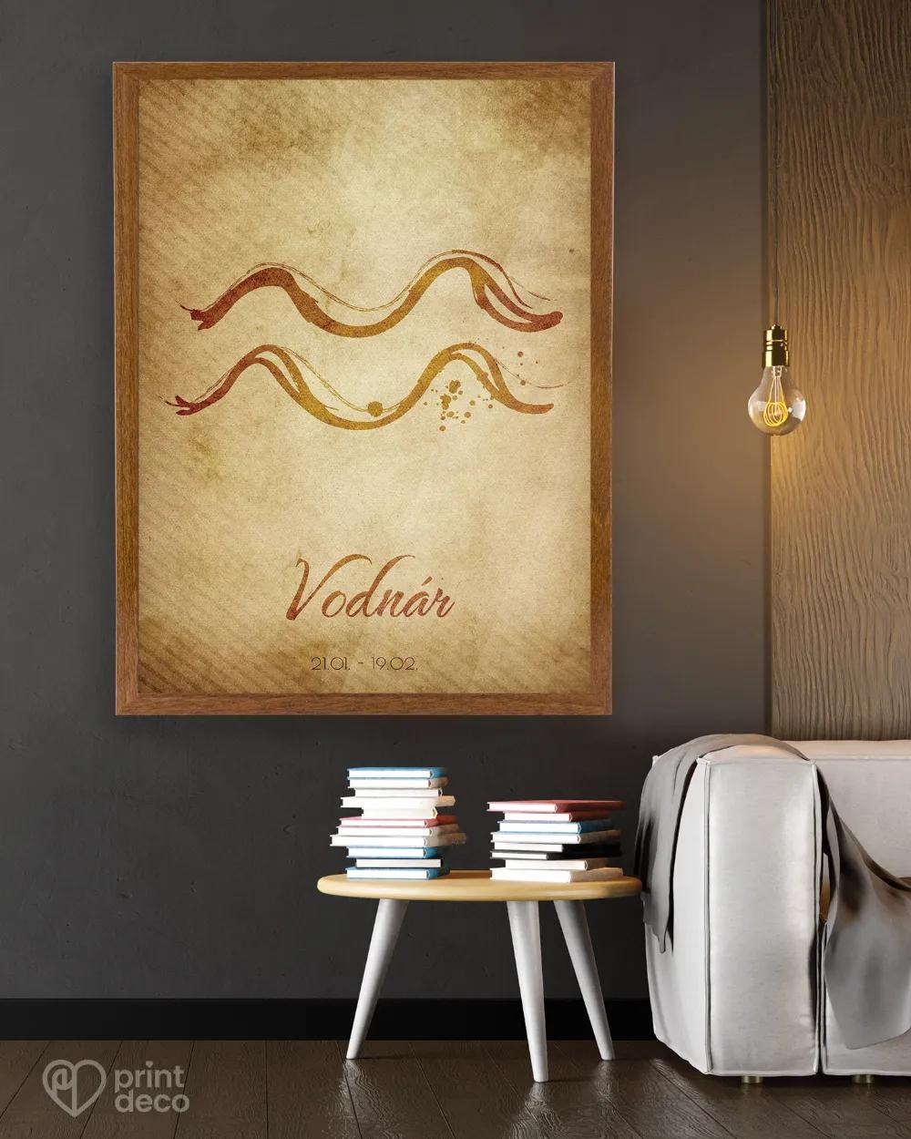 Plagát so znamením Vodnár - motív 1 2/3