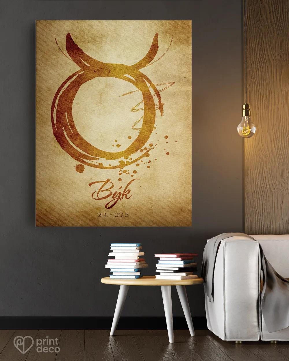 Plagát so znamením Býk - motív 1 1/3