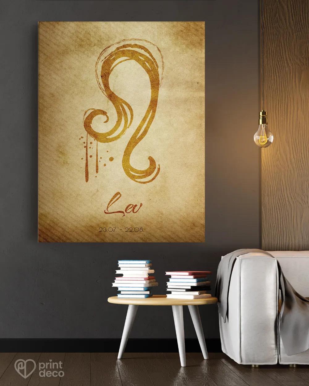 Plagát so znamením Lev - motív 1 1/3