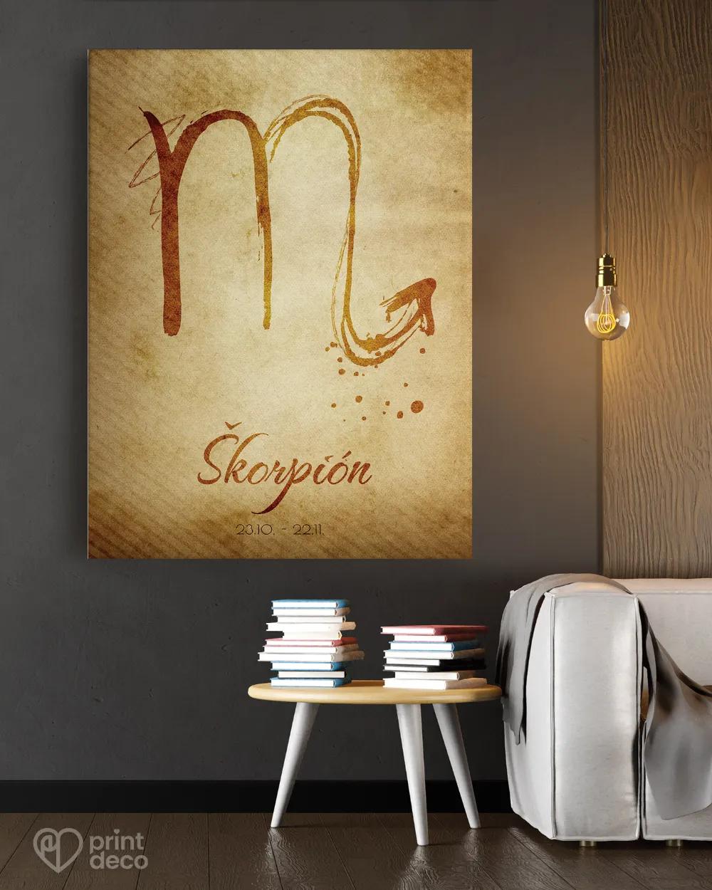 Plagát so znamením Škorpión - motív 1 2/3