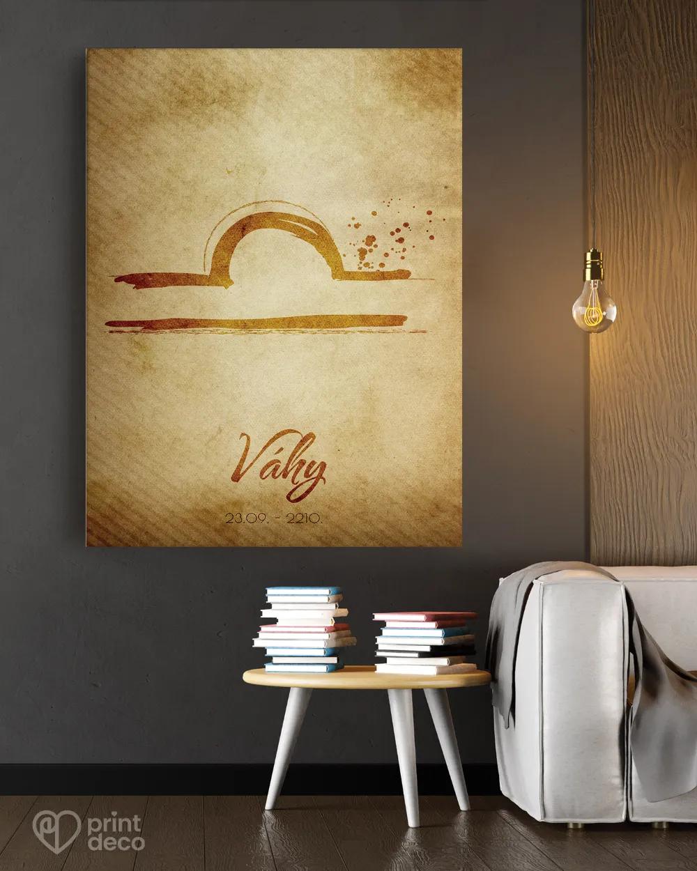 Plagát so znamením Váhy - motív 1 1/3