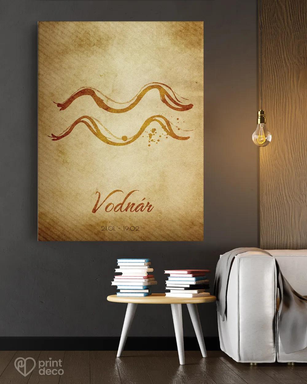 Plagát so znamením Vodnár - motív 1 1/3