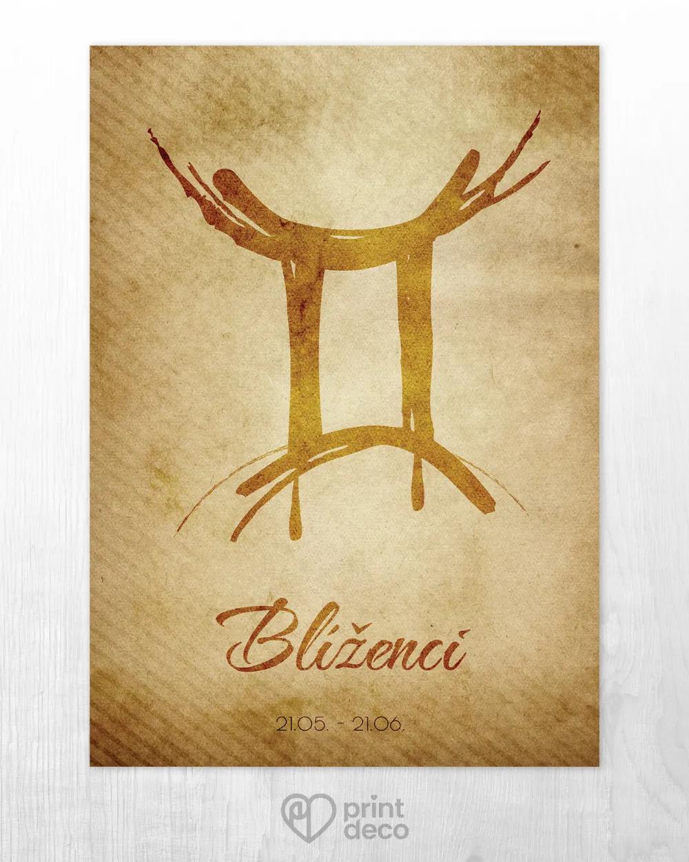 Plagát so znamením Blíženci - motív 1