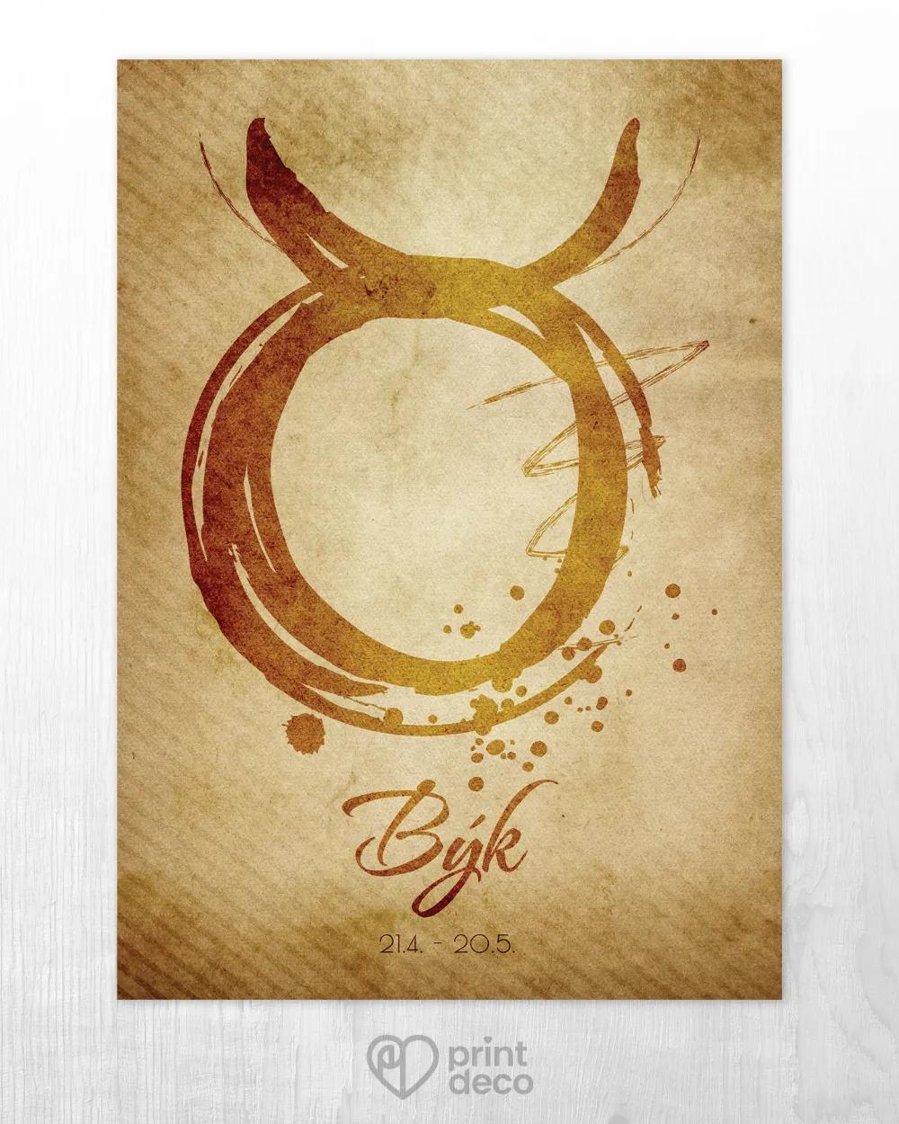 Plagát so znamením Býk - motív 1