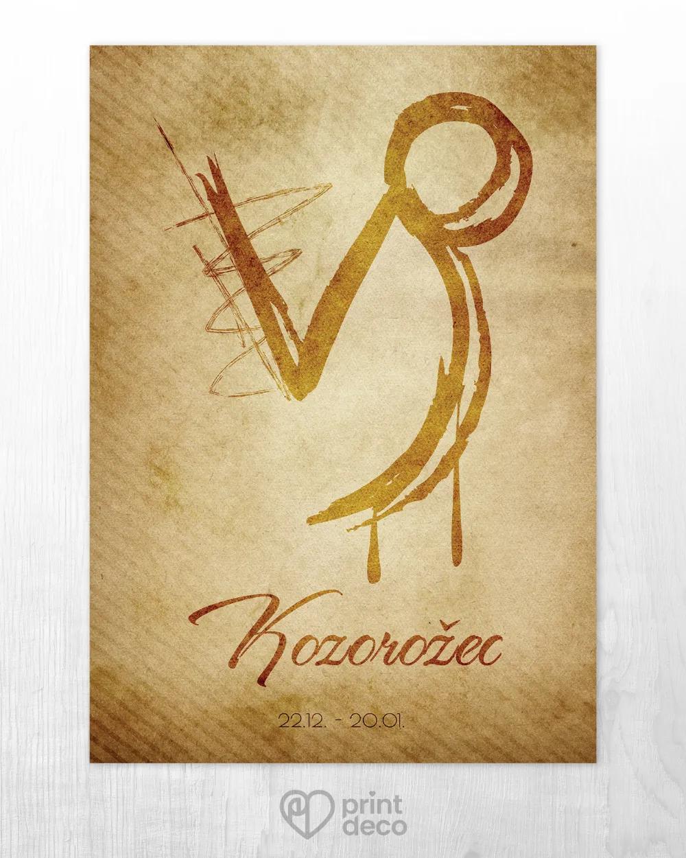 Plagát so znamením Kozorožec - motív 1