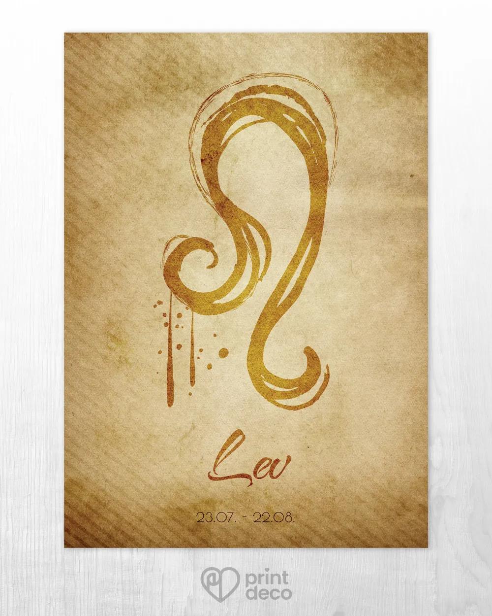 Plagát so znamením Lev - motív 1