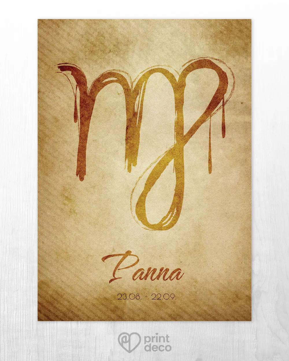Plagát so znamením Panna - motív 1