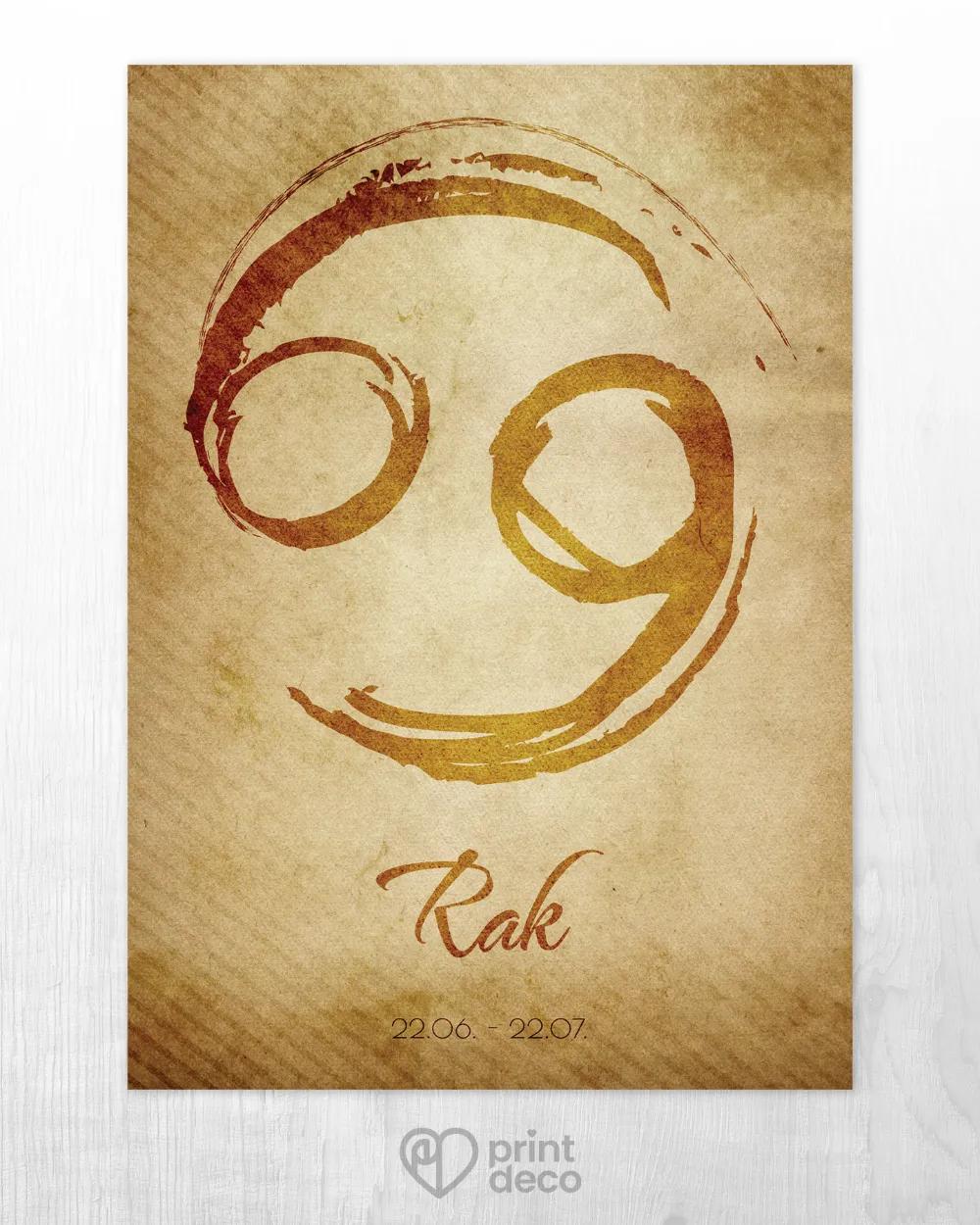 Plagát so znamením Rak - motív 1