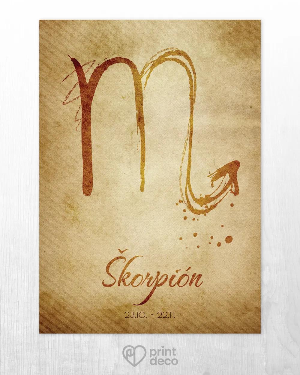 Plagát so znamením Škorpión - motív 1