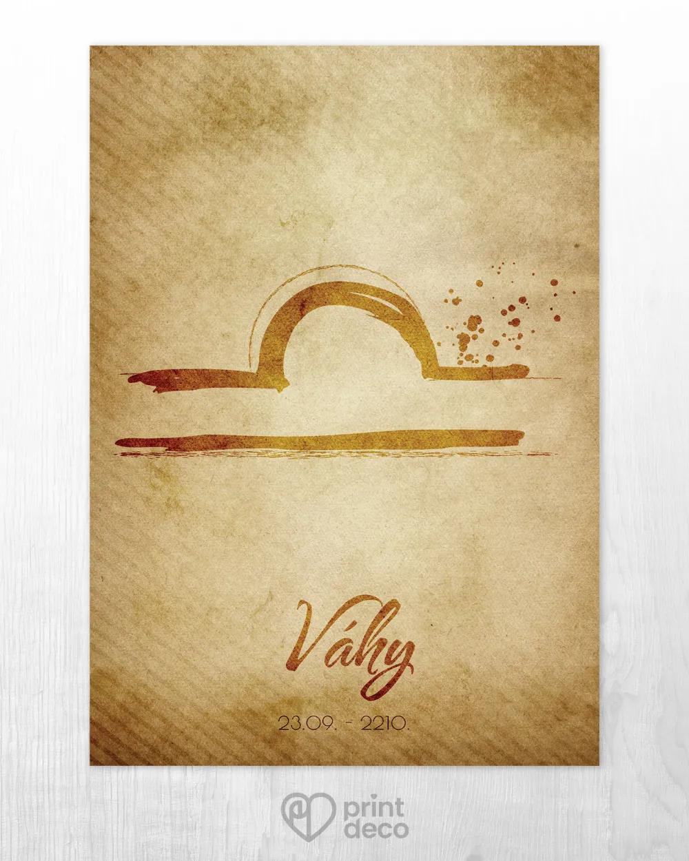 Plagát so znamením Váhy - motív 1