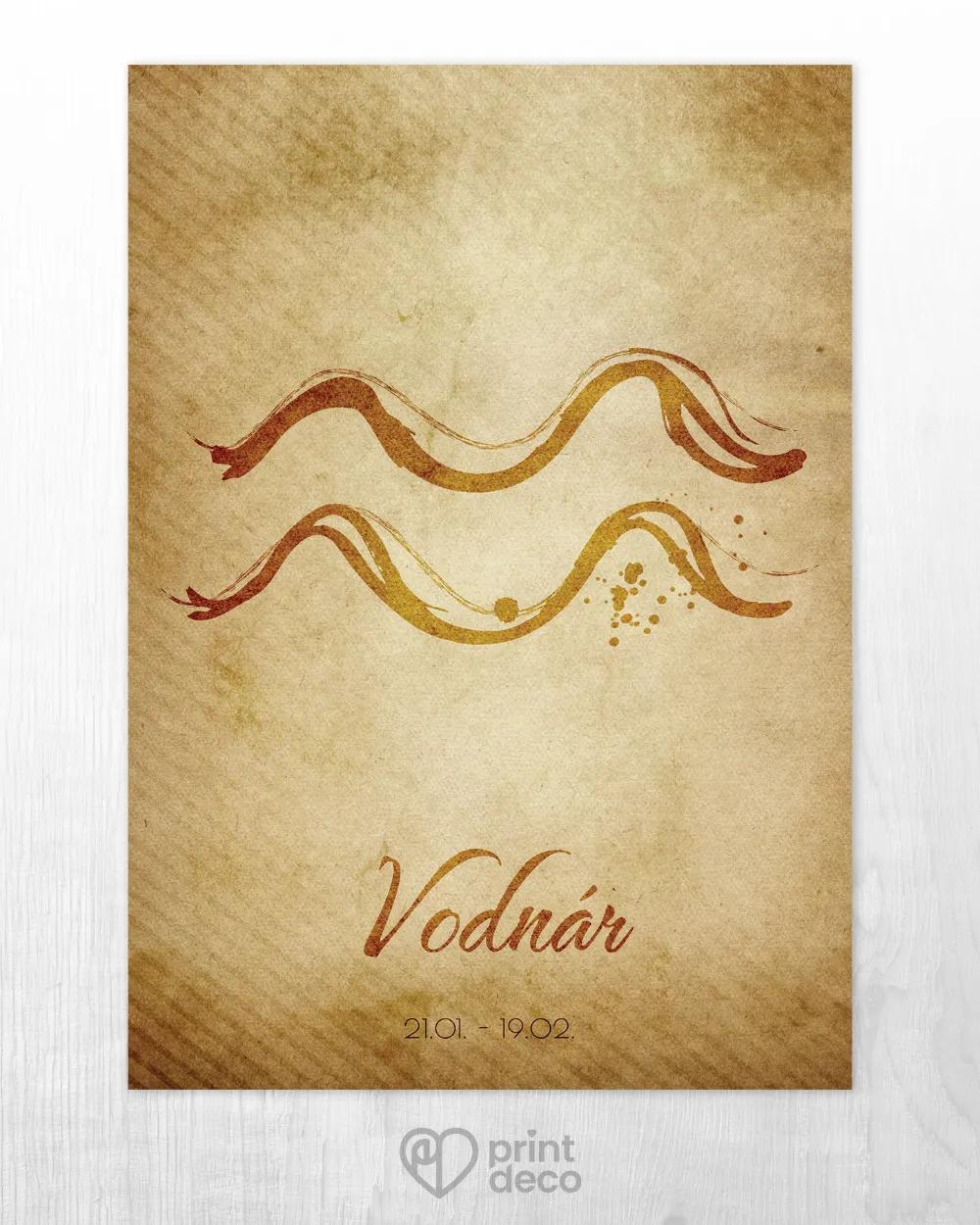 Plagát so znamením Vodnár - motív 1