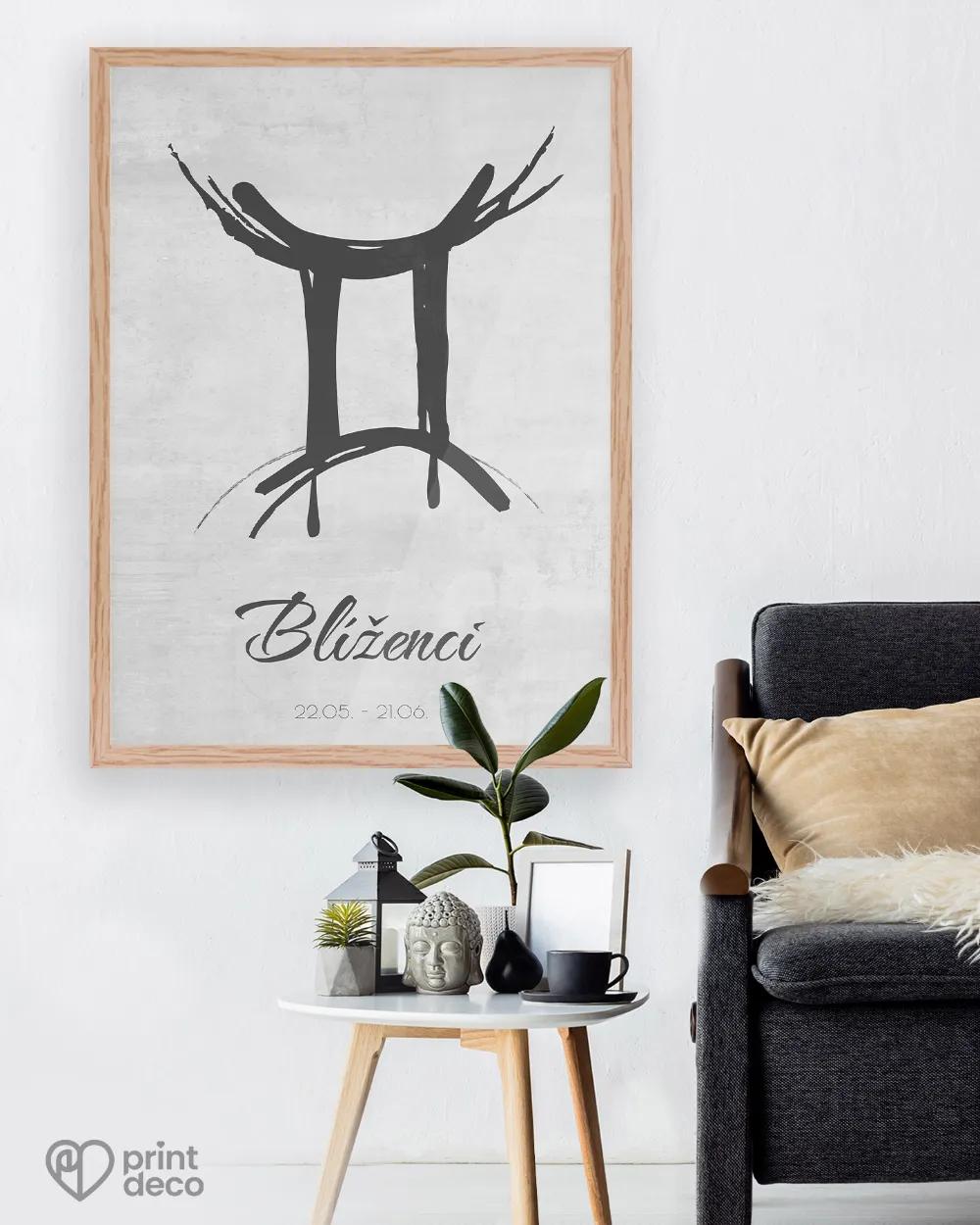Plagát so znamením Blíženci - motív 2 2/3