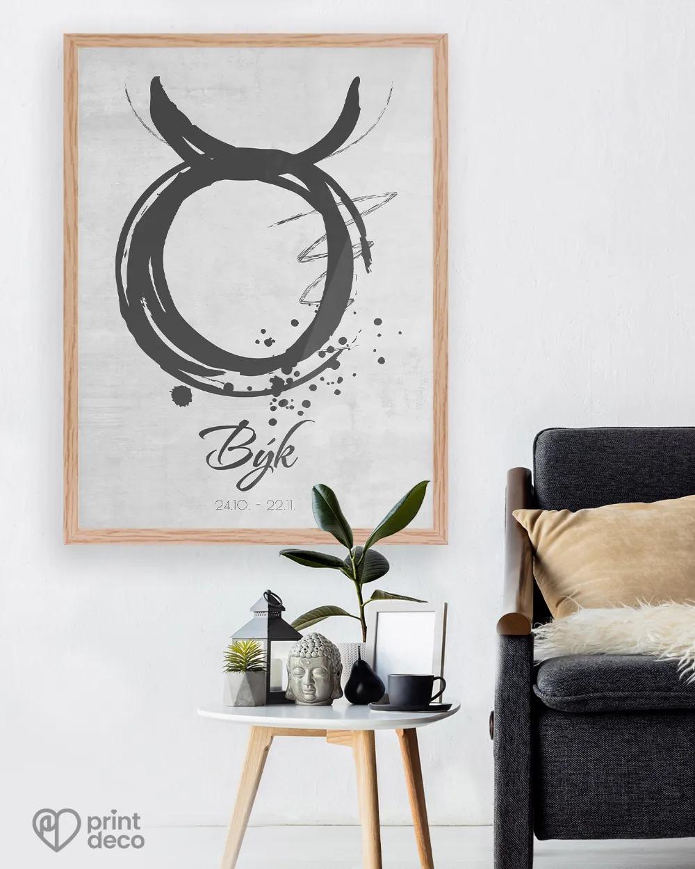 Plagát so znamením Býk - motív 2 1/3