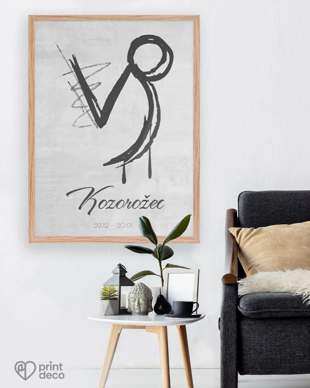 Plagát so znamením Kozorožec - motív 2 2/3