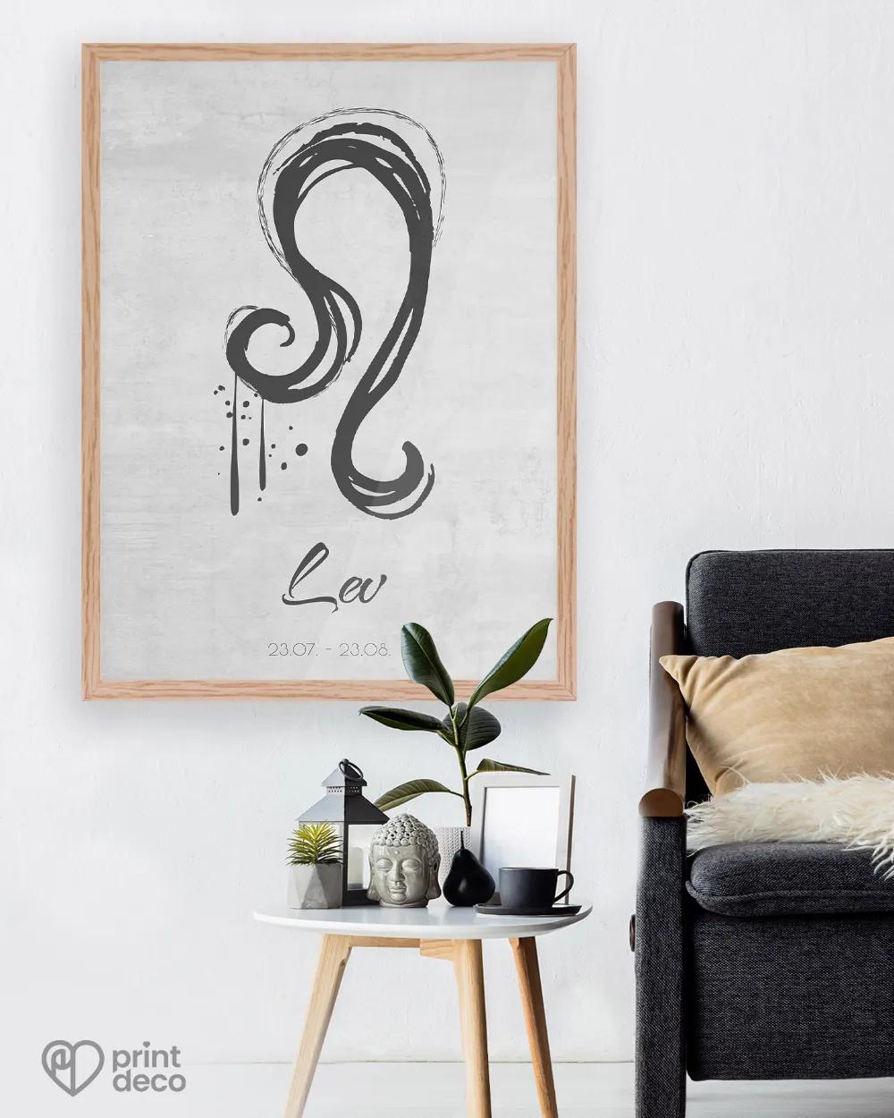 Plagát so znamením Lev - motív 2 2/3