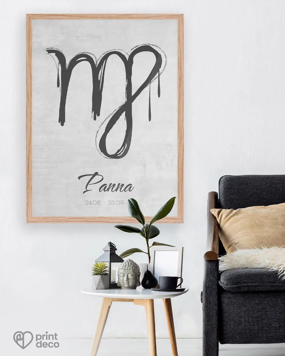 Plagát so znamením Panna - motív 2 2/3