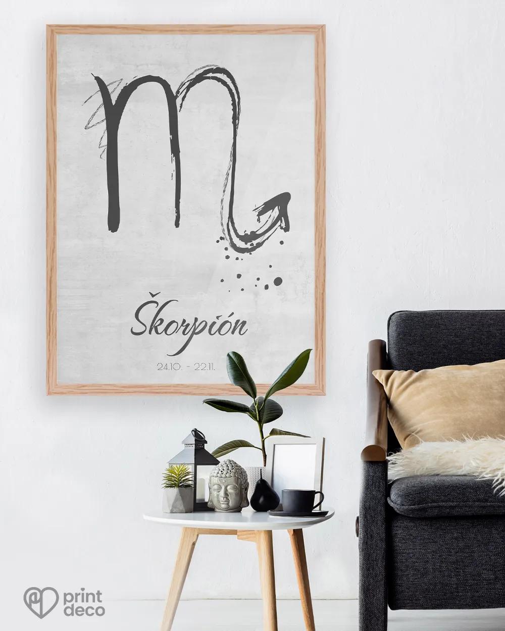 Plagát so znamením Škorpión - motív 2 2/3