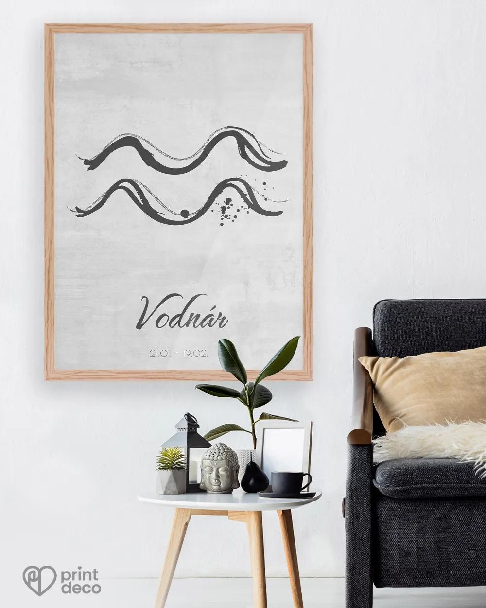 Plagát so znamením Vodnár - motív 2 1/3