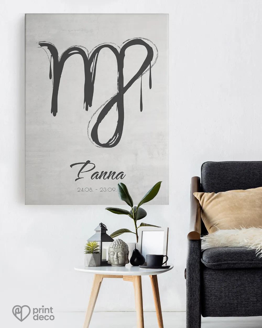 Plagát so znamením Panna - motív 2 1/3