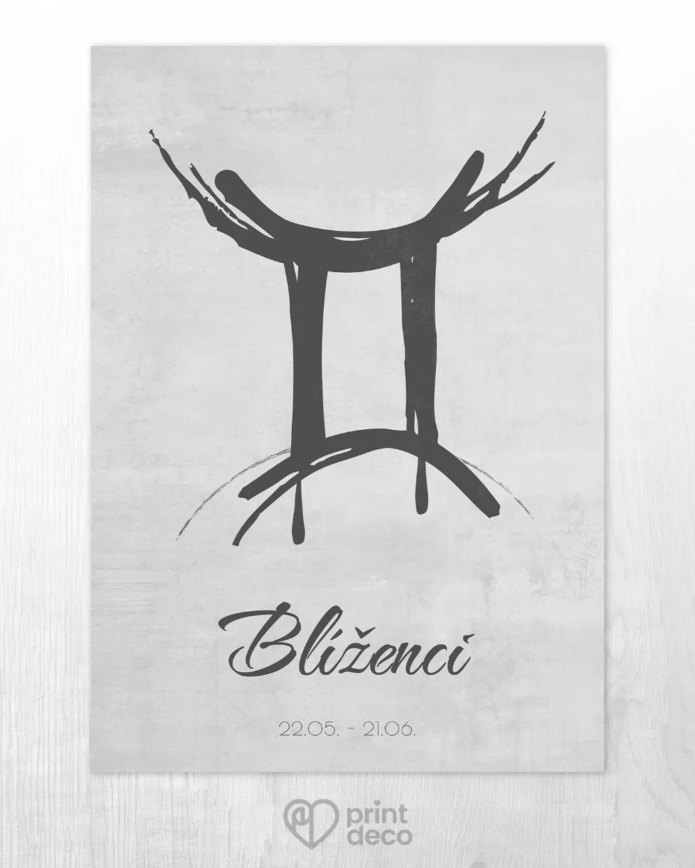 Plagát so znamením Blíženci - motív 2
